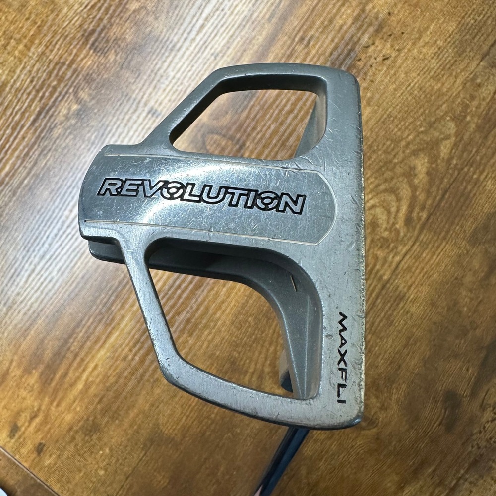 Maxfli Revolution Mallet Putter Right Handed‎ Steel Shaft Milled Face Silver